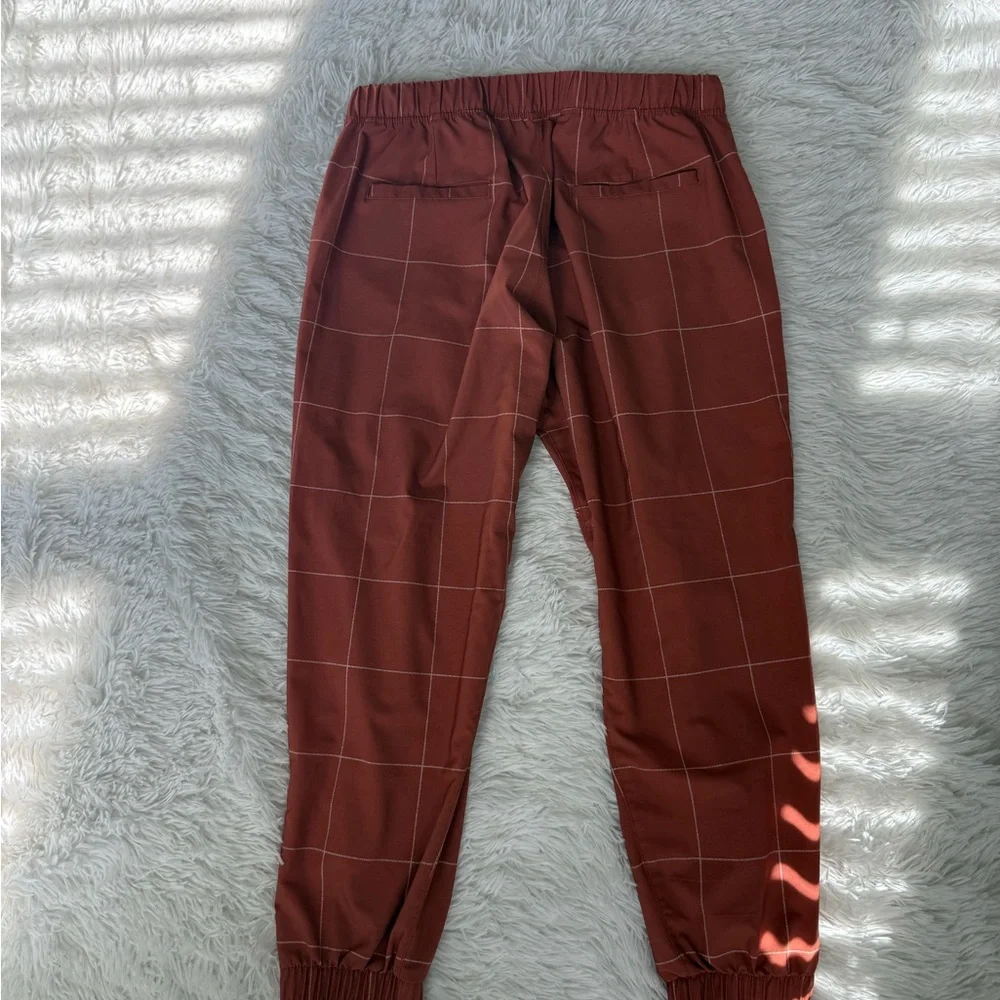 Albion Jetsetter Windowpane Terracotta Pants - Picture 11 of 13